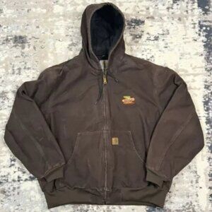 Carhartt Canvas Coat J25 DKB Lined Brown Field Barn Jacket Men Sz 2XL USA Made